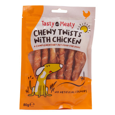 Tasty and Meaty Chewy Twists With Chicken Adult Dog Treat