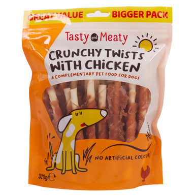 Tasty and Meaty Chewy Twists With Chicken Adult Dog Treat