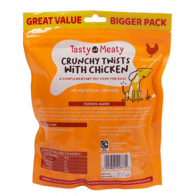 Tasty and Meaty Chewy Twists With Chicken Adult Dog Treat