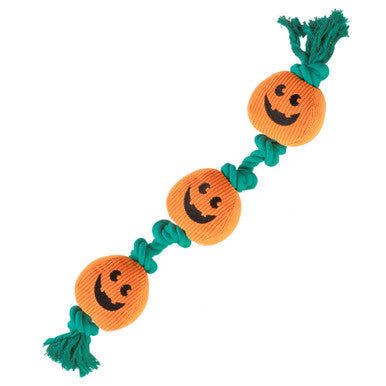 Halloween Spooky Pumpkin Rope Dog Toy