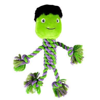 Halloween Spooky Frankenstien Soft Plush Rope Dog Toy