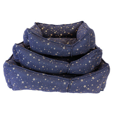 Starry Nights Star Sofa Dog Bed - Navy