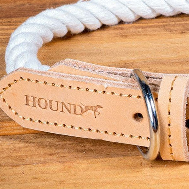 Hound Real Leather Braided Dog Collar