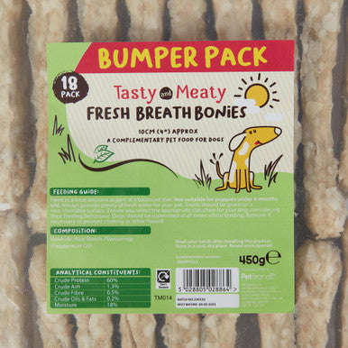 Tasty and Meaty Fresh Breath Bonies Bumper Pack Adult Dog Treats