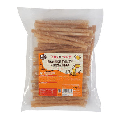 Tasty and Meaty Rawhide Twisty Chew Sticks Adult Dog Treats