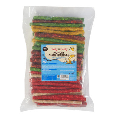 Tasty and Meaty Munchy Assorted Rolls Adult Dog Treats