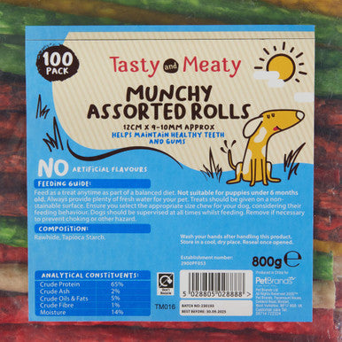 Tasty and Meaty Munchy Assorted Rolls Adult Dog Treats