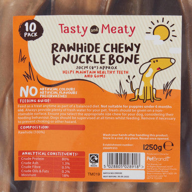 Tasty and Meaty Rawhide Chew Knuckle Bone Adult Dog Treats