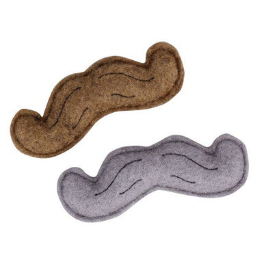 Ministry of Pets Moustache Brown & Grey Catnip Cat Toy