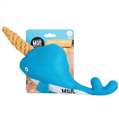 Ministry of Pets Nancy the Narwhal Plush Rope Dog Toy