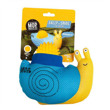 Ministry of Pets Sally the Snail 2 in 1 Squeaker Dog Toy