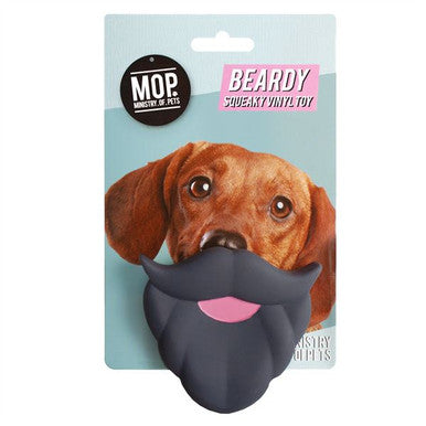 Ministry of Pets Vinyl Squeaky Beard Squeaker Dog Toy