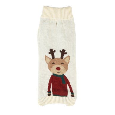 Festive Collection Knitted Reindeer Multicolour Dog Jumper