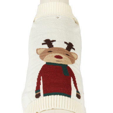 Festive Collection Knitted Reindeer Multicolour Dog Jumper