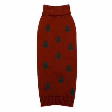 Festive Collection Tree Printed Red Dog Jumper