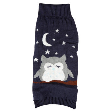 Starry Nights Owl Print Dog Jumper