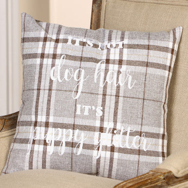 Tweedy Dog Cushion with Quote