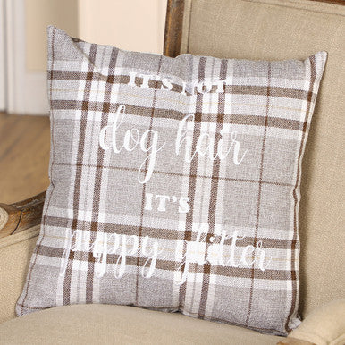 Tweedy Dog Cushion with Quote