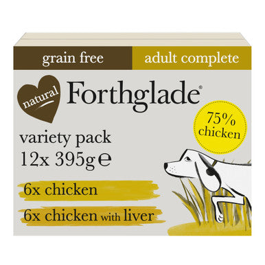 Forthglade Complete Adult Grain-free Duo Chicken & Chicken with Liver