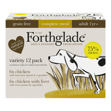 Forthglade Complete Adult Grain-free Duo Chicken & Chicken with Liver