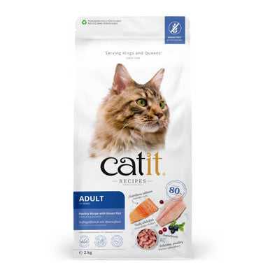 Catit Adult Poultry Recipe with Ocean Fish Complete Dry Cat Food