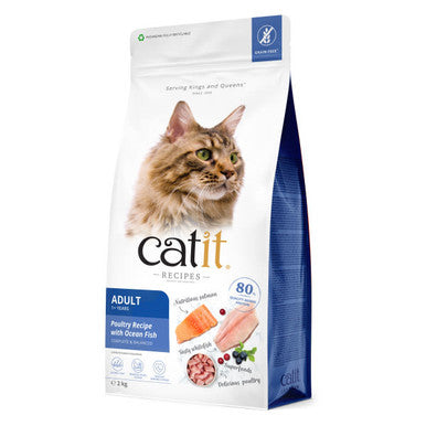 Catit Adult Poultry Recipe with Ocean Fish Complete Dry Cat Food