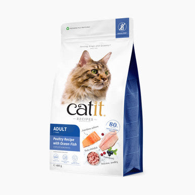 Catit Adult Poultry Recipe with Ocean Fish Complete Dry Cat Food