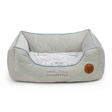 Petface Grey Cord Square Dog & Cat Bed