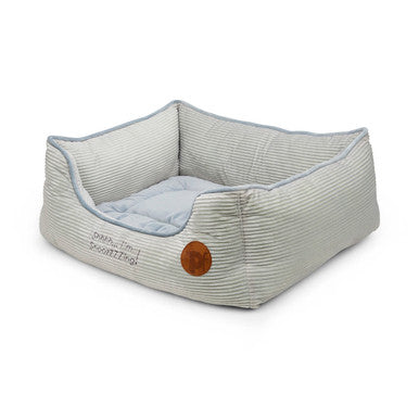 Petface Grey Cord Square Dog & Cat Bed