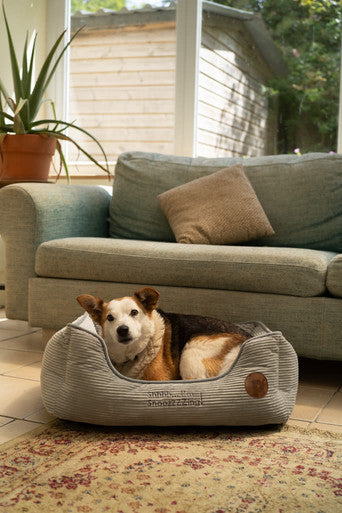 Petface Grey Cord Square Dog & Cat Bed