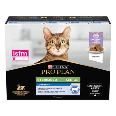 Purina Pro Plan Senior 7+ Sterilised Longevis Terrine with Turkey Wet Cat Food