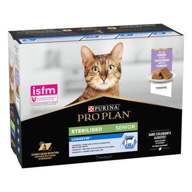 Purina Pro Plan Senior 7+ Sterilised Longevis Terrine with Turkey Wet Cat Food