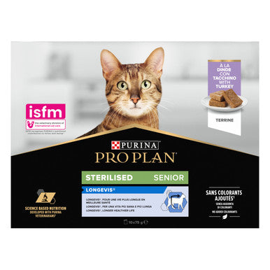 Purina Pro Plan Senior 7+ Sterilised Longevis Terrine with Turkey Wet Cat Food