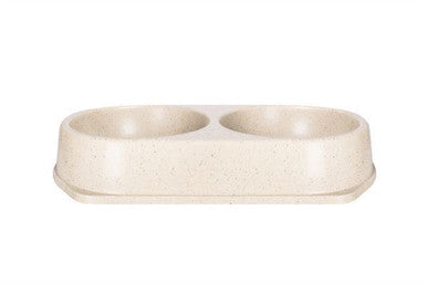 Bamboo Bowl Natural Cat & Dog Double Bowl