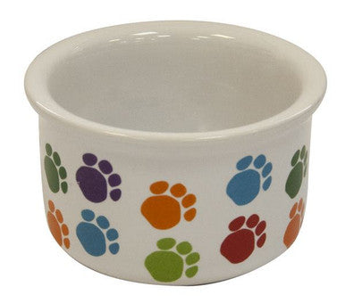 Pet Brands Mini Mates Paw Print Small Animal Bowl