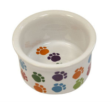 Pet Brands Mini Mates Paw Print Small Animal Bowl