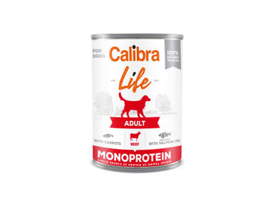 Calibra Life Grain-free Adult Wet Dog Food - Beef with Carrots