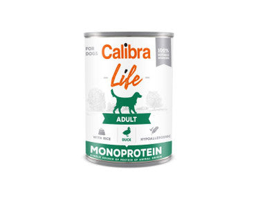 Calibra Life Grain-free Adult Wet Dog Food - Duck with Rice