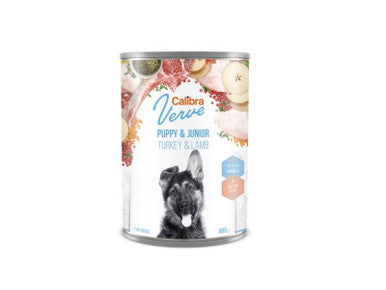 Calibra Verve Grain-free Puppy & Junior Wet Dog Food - Turkey & Lamb