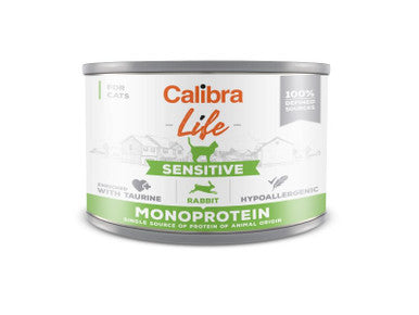 Calibra Life Grain-free Sensitive Adult Wet Cat Food - Rabbit