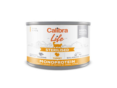 Calibra Life Grain-free Sterilised Adult Wet Cat Food - Turkey