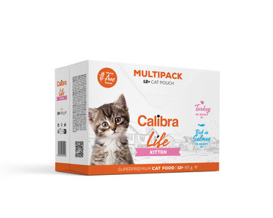 Calibra Life Grain-free Pouches Kitten Wet Cat Food - Multipack