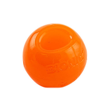 BIONIC Bounce Treats Holding Orange Dog Ball Toy