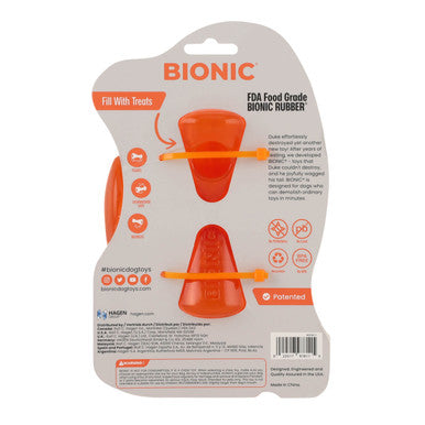 BIONIC Stuffer Hidden Treats Orange Dog Chew Toy