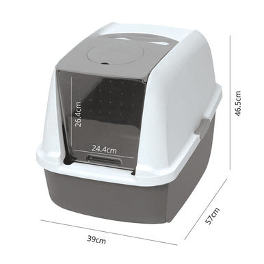 Catit Airsift Hooded White/Grey Cat Litter Box