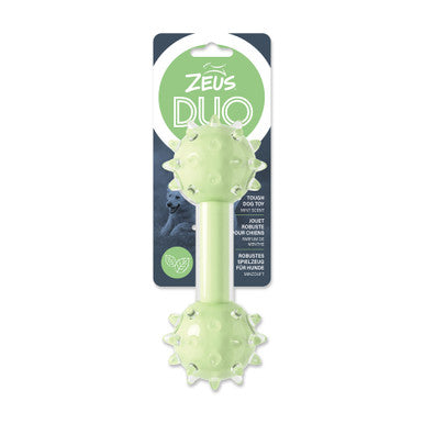 Zeus Duo Spike Dumbbell Mint Scent Dog Chew Toy