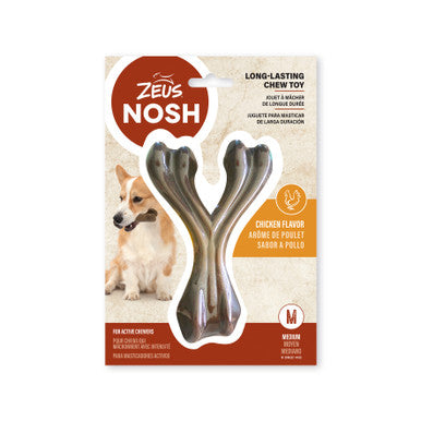 Zeus Nosh Strong Wishbone Chicken Flavour Single Dog Chew Bone Toy