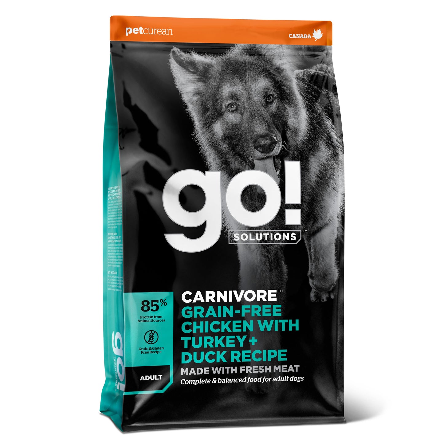 Go! Carnivore Grain Free Chicken, Turkey + Duck Adult Recipe for Dogs