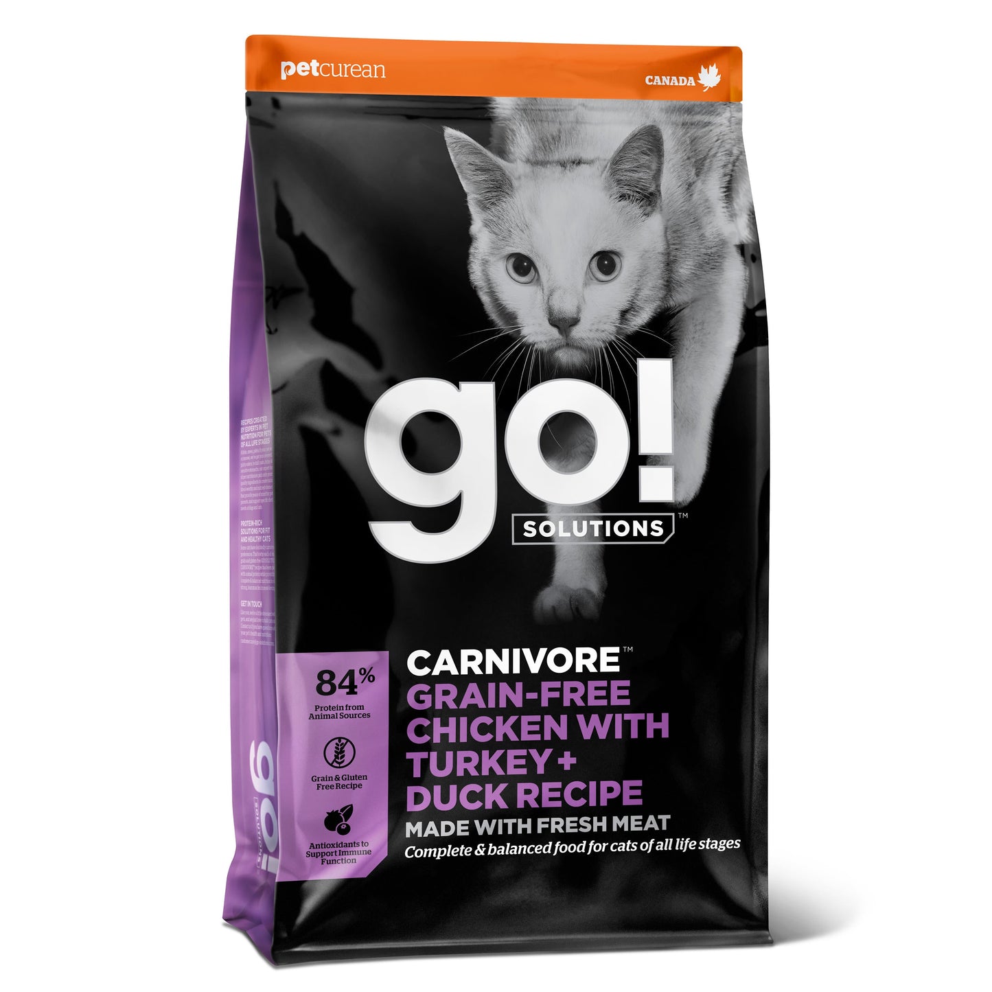 Go! Carnivore Grain Free Chicken, Turkey + Duck Recipe for Cats