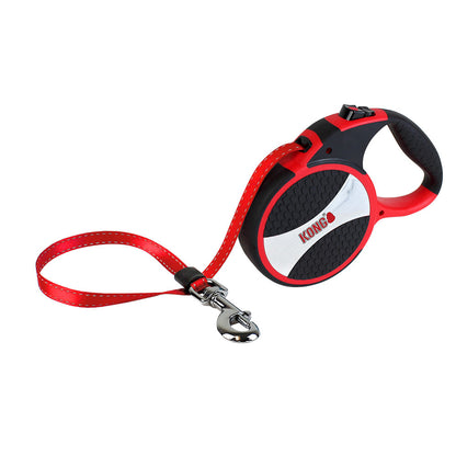 Front View of KONG Explore Retractable Red Dog Lead
